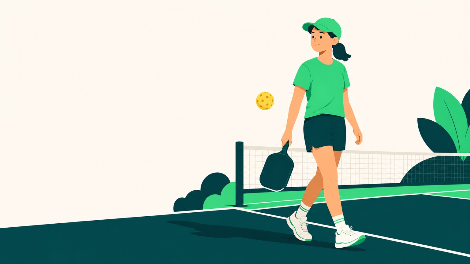 Začiatočník s pickleballovou raketou na kurte - ako začať hrať pickleball